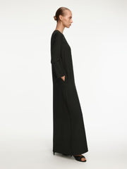 Wool-silk maxi dress
