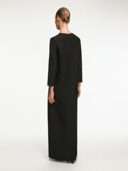 Wool-silk maxi dress