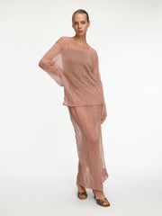 Crinkled-jersey skirt