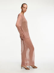 Crinkled-jersey skirt