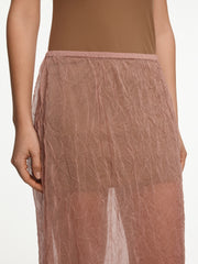 Crinkled-jersey skirt