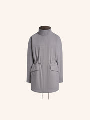Marble padded wool coat