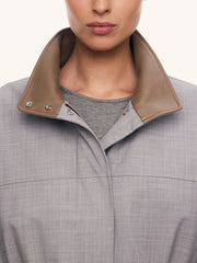 Marble padded wool coat