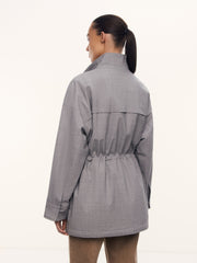 Marble padded wool coat