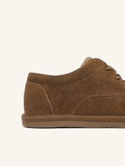 Shearling lace-up shoes
