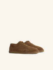 Shearling lace-up shoes