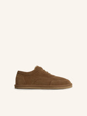 Shearling lace-up shoes