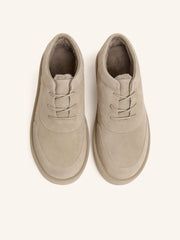 Shearling lace-up shoes