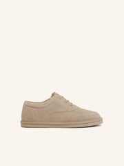 Shearling lace-up shoes