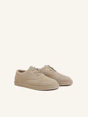 Shearling lace-up shoes