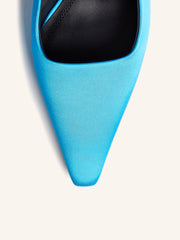 Silk slingback pumps