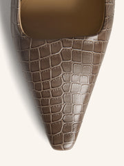 Leather slingback pumps