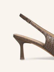 Leather slingback pumps