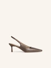 Leather slingback pumps