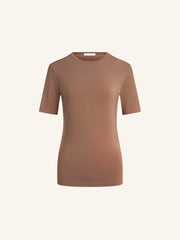 Fitted modal-silk T-shirt