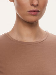 Fitted modal-silk T-shirt