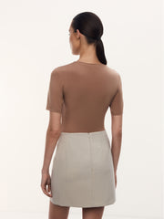 Fitted modal-silk T-shirt