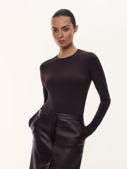 Kim modal-silk long-sleeve top