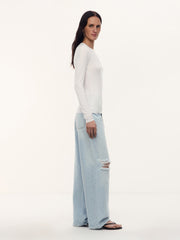 Kim modal-silk long-sleeve top