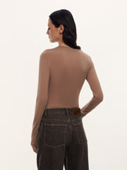 Kim modal-silk long-sleeve top