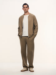 Casual Friday merino-cotton trousers