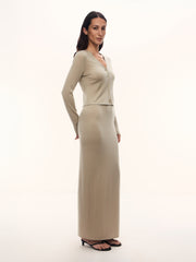 Camelia merino-silk skirt