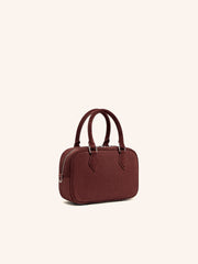 Suede mini bowler bag