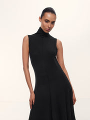 Wool-lyocell dress