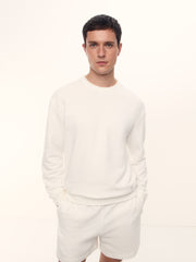 Textured terry sweatshirt