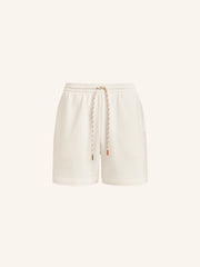 Textured terry shorts