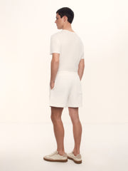 Textured terry shorts