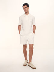 Textured terry shorts