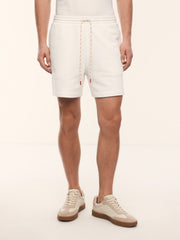 Textured terry shorts
