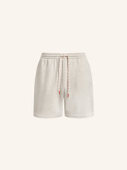 Textured terry shorts