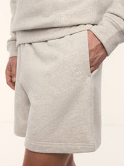Textured terry shorts