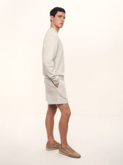 Textured terry shorts