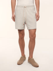 Textured terry shorts