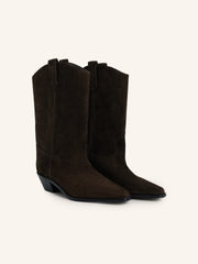 Suede western boots