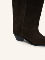 Suede western boots
