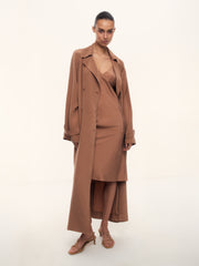Gallery silk trench dress