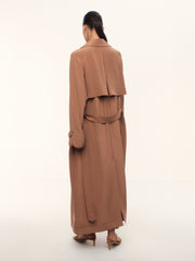 Gallery silk trench dress