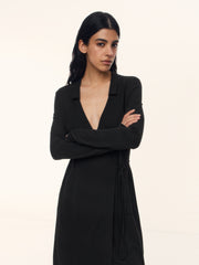 Crepe wrap dress