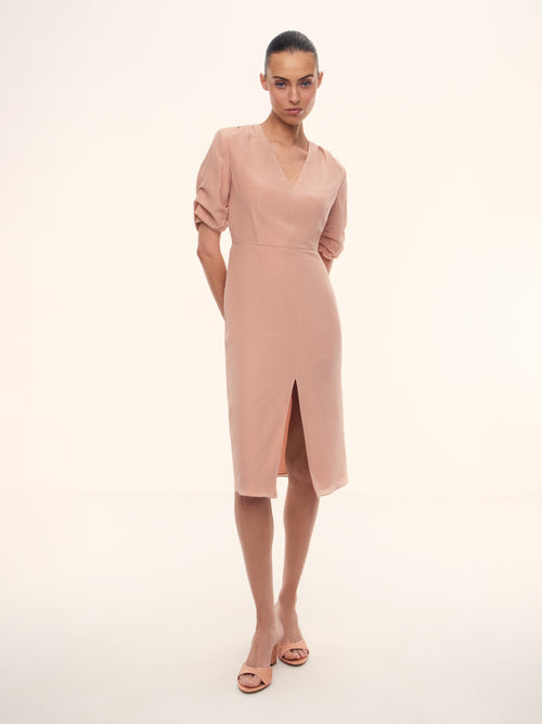 Modernist silk chiffon dress