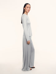 Pearl silk henley top