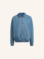 Denim bomber