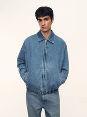 Denim bomber