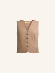 Cotton-lyocell vest