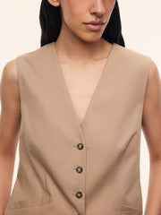 Cotton-lyocell vest