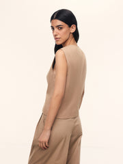 Cotton-lyocell vest