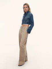 Cropped denim jacket